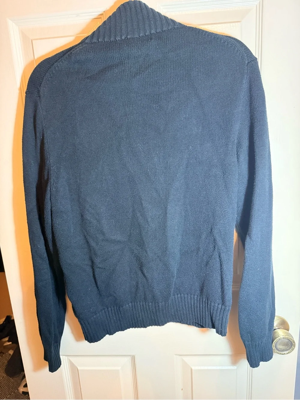 Polo by Ralph Lauren Men’s Small Black Quarter-Zip Sweater Collard Pullover